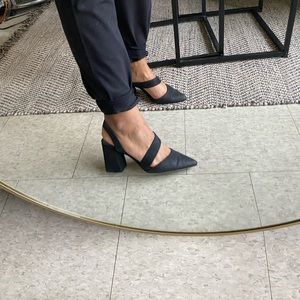 Call It Spring- Black Chunky Heels